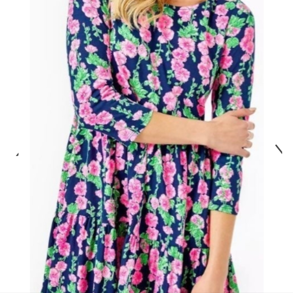 Lilly Pulitzer Geanna Dress Oyster Bay Navy De Vine